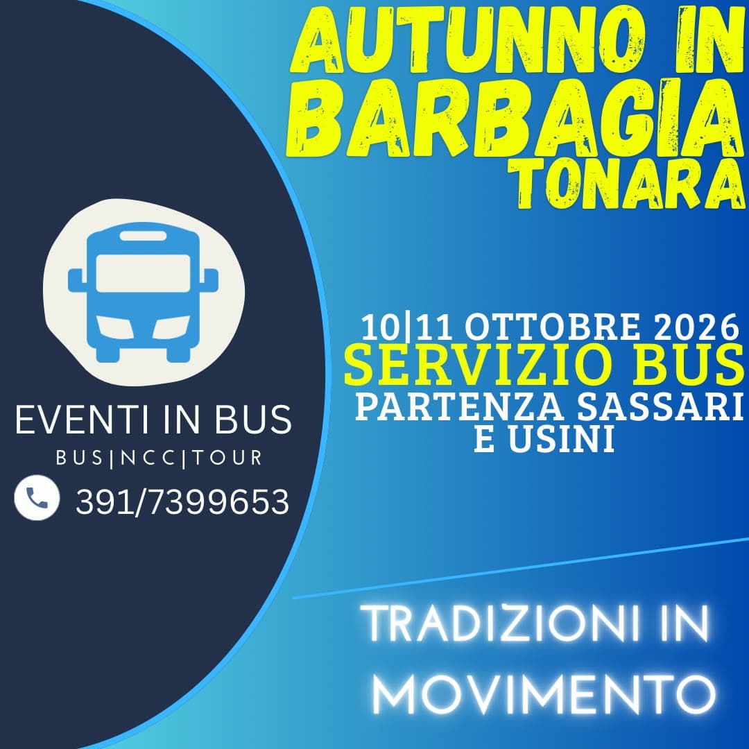 🚌Servizio Bus – Autunno in Barbagia - Tonara