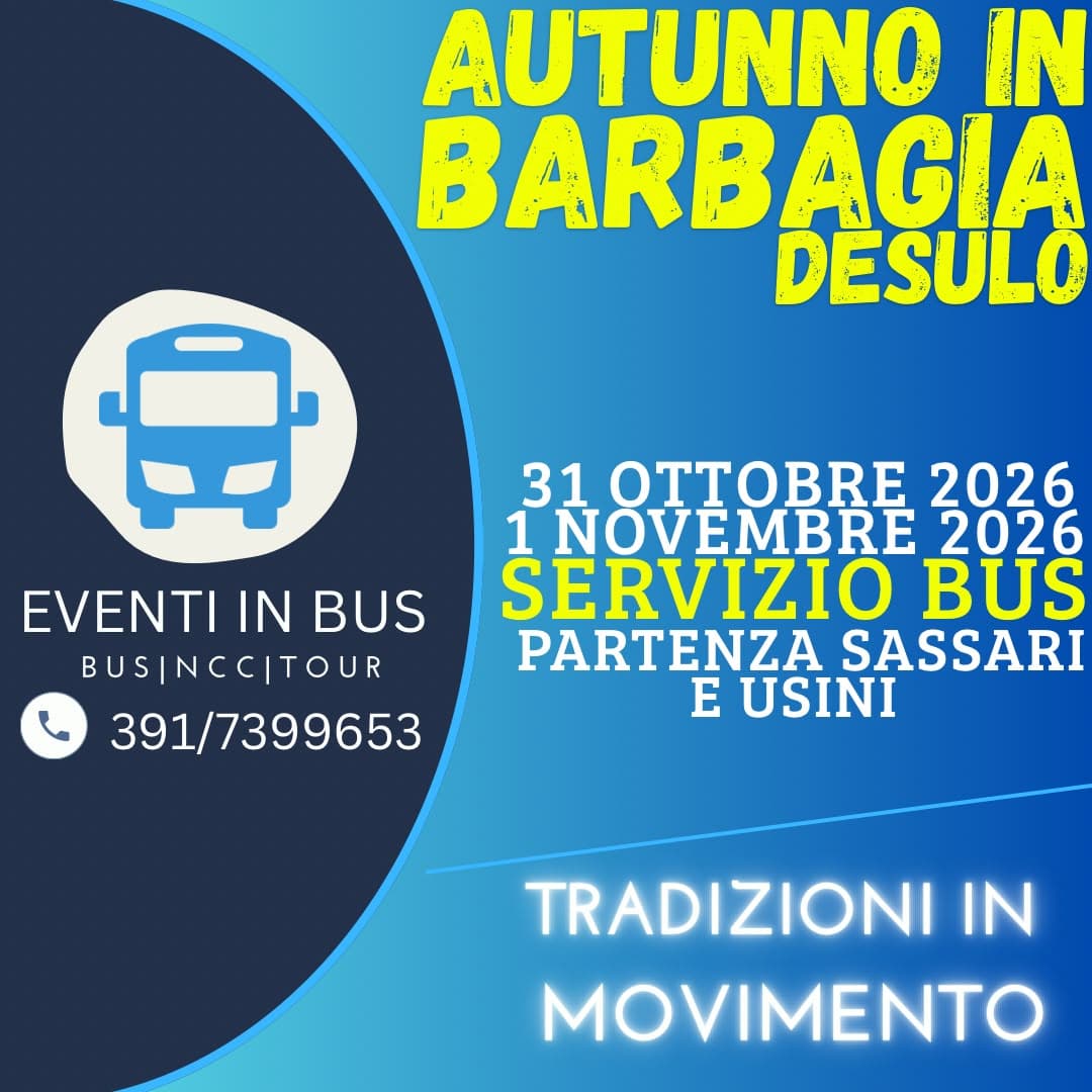 🚌Servizio Bus – Autunno in Barbagia - Desulo
