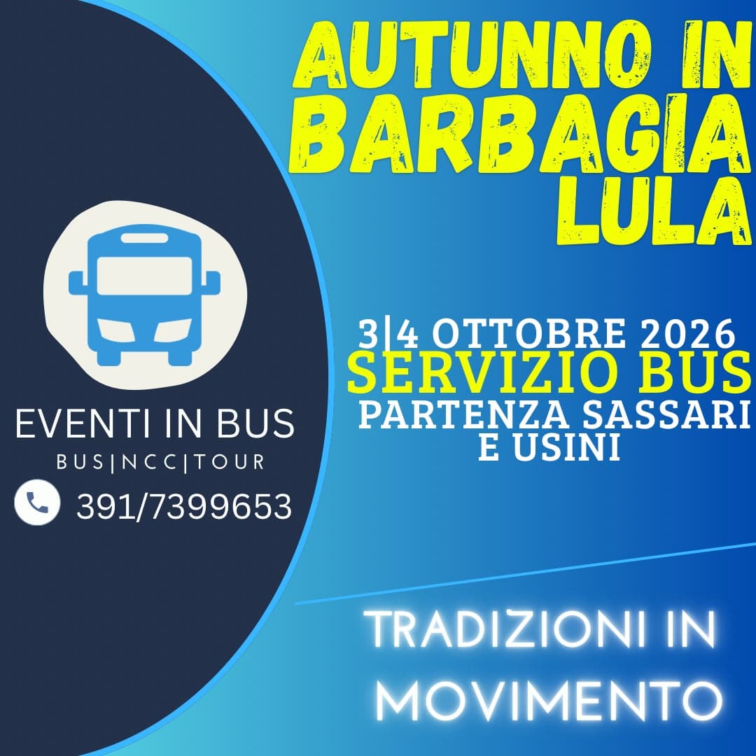 🚌Servizio Bus – Autunno in Barbagia - Lula