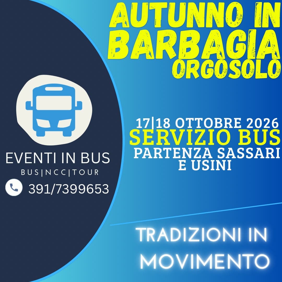🚌Servizio Bus – Autunno in Barbagia - Orgosolo