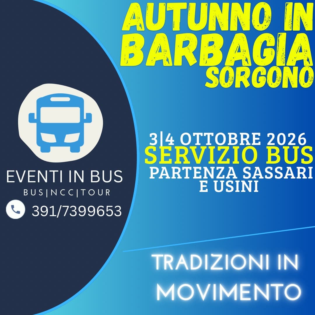 🚌Servizio Bus – Autunno in Barbagia - Sorgono