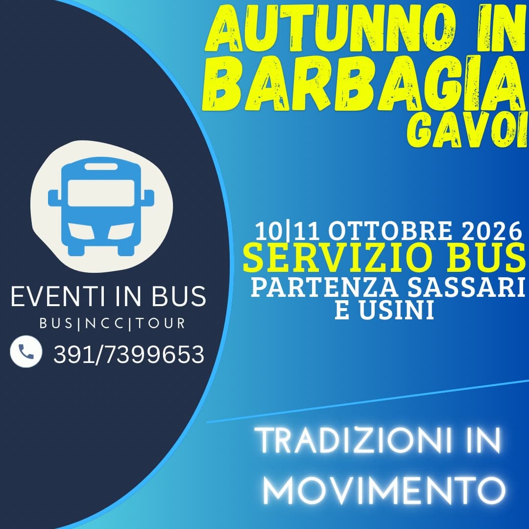 🚌Servizio Bus – Autunno in Barbagia - Gavoi