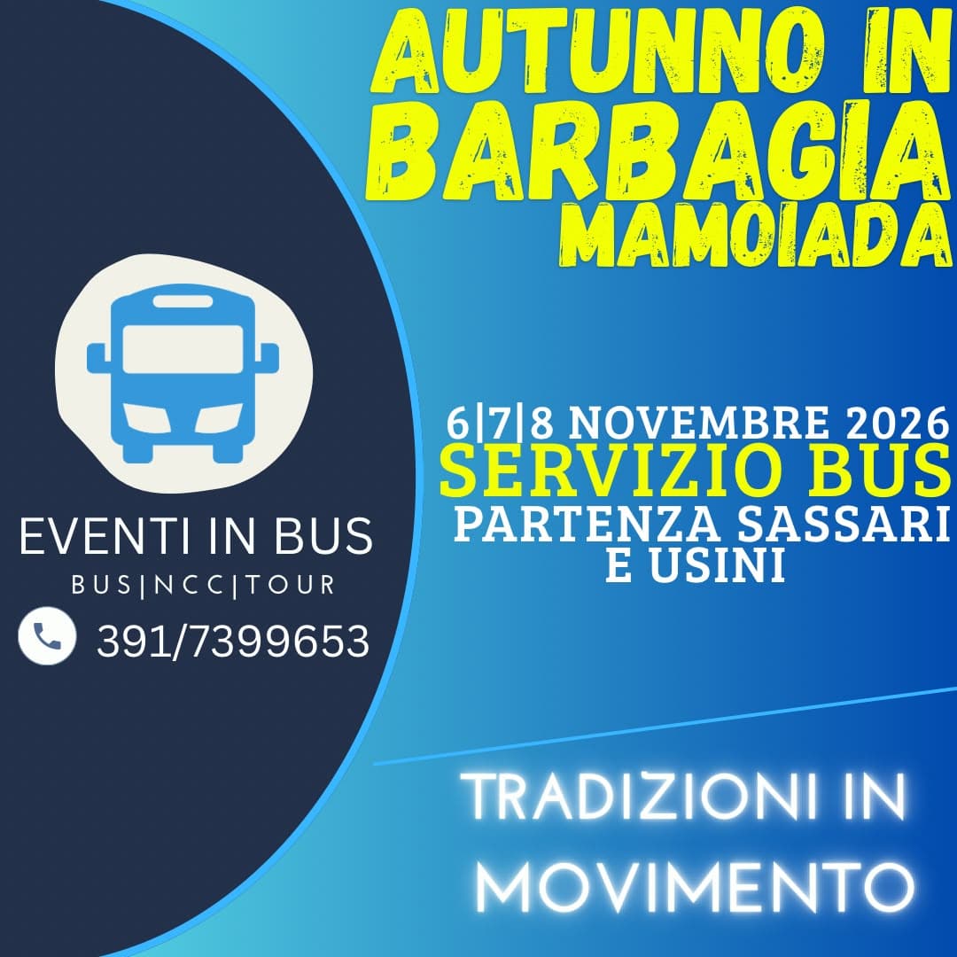 🚌Servizio Bus – Autunno in Barbagia - Mamoiada